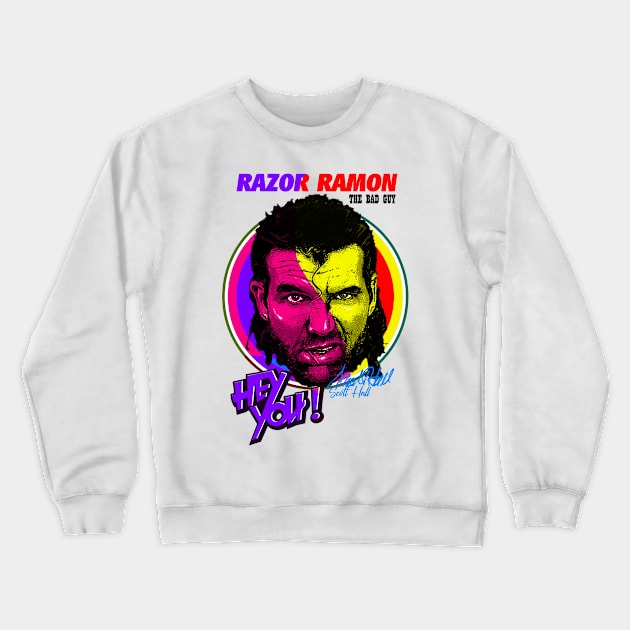 Hey You Razor Ramon 1958-2022 Thank For The Memories Crewneck Sweatshirt by RAINYDROP